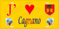 Plaque métal décorative 15 x 30 cm jaune J' ❤️ Cagnano  Canton du Cap Corse Haute-Corse