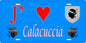 Plaque métal décorative 15 x 30 cm bleu J' ❤️ Calacuccia  Canton Golo-Morosaglia Haute-Corse