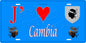 Plaque métal décorative 15 x 30 cm bleu J' ❤️ Cambia  Canton de Golo-Morosaglia Haute-Corse