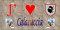 Plaque métal décorative 15 x 30 cm mur antique J' ❤️ Calacuccia  Canton Golo-Morosaglia Haute-Corse
