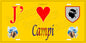 Plaque métal décorative 15 x 30 cm jaune J' ❤️ Campi  Canton de Ghisonaccia Haute-Corse