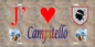 Plaque métal décorative 15 x 30 cm mur antique J' ❤️ Campitello canton de Golo-Morosaglia Haute-Corse