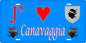 Plaque métal décorative 15 x 30 cm bleu J' ❤️ Canavaggia Canton  de Golo-Morosaglia Haute-Corse