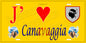 Plaque métal décorative 15 x 30 cm jaune J' ❤️ Canavaggia Canton  de Golo-Morosaglia Haute-Corse