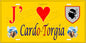 Plaque métal décorative 15 x 30 cm jaune J' ❤️ Cardo Torgia  canton de Taravo-Ornano Corse du Sud