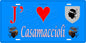 Plaque métal décorative 15 x 30 cm bleu J' ❤️ Casamaccioli Canton de Golo-Morosaglia Haute-Corse