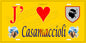 Plaque métal décorative 15 x 30 cm jaune J' ❤️ Casamaccioli Canton de Golo-Morosaglia Haute-Corse