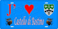 Plaque métal décorative 15 x 30 cm bleu J' ❤️ Castello-di-Rostino Canton de Golo-Morosaglia Haute-Corse