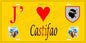 Plaque métal décorative 15 x 30 cm jaune J' ❤️ Castifao Canton de Golo-Morosaglia Haute-Corse
