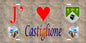 Plaque métal décorative 15 x 30 cm mur antique J' ❤️ Castiglione Canton de Golo-Morosaglia Haute-Corse