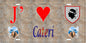 Plaque métal décorative 15 x 30 cm mur antique J' ❤️ Cateri Canton de Calvi Haute-Corse