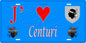 Plaque métal décorative 15 x 30 cm bleu J' ❤️ Centuri Canton de Cap Corse Haute-Corse