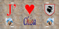 Plaque métal décorative 15 x 30 cm mur antique J' ❤️ Chisa Canton de Fiumorbo-Castello Haute-Corse