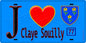 Plaque métal décorative  J' ❤️Claye-Souilly, Seine et Marne (77) fond bleu