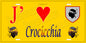 Plaque métal décorative 15 x 30 cm jaune J' ❤️ Crocicchia  Canton de Golo-Morosaglia Haute-Corse