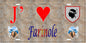 Plaque métal décorative 15 x 30 cm mur antique J' ❤️ Farinole Canton du Cap Corse Haute-Corse