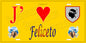 Plaque métal décorative 15 x 30 cm jaune J' ❤️ Feliceto Canton de l'Île-Rousse Haute-Corse