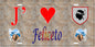 Plaque métal décorative 15 x 30 cm mur antique J' ❤️ Feliceto Canton de l'Île-Rousse Haute-Corse