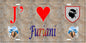 Plaque métal décorative 15 x 30 cm mur antique J' ❤️ Furiani Canton de Bastia Haute-Corse