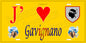 Plaque métal décorative 15 x 30 cm jaune J' ❤️ Gavignano Canton de Golo-Morosaglia Haute-Corse