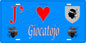 Plaque métal décorative 15 x 30 cm bleu J' ❤️ Giocatojo Canton de Casinca-Fumalto Haute-Corse