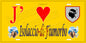 Plaque métal décorative 15 x 30 cm jaune J' ❤️ Isolaccio-di-Fiumorbo Canton de Fiumorbo-Castello Haute-Corse