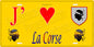 Lot de 10 plaques J'❤️ La Corse jaune