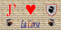 Lot de 10 plaque J'❤️la Corse fond mur 1
