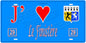 Plaque métal décorative, J' ❤️Le Finistère (29), Bretagne