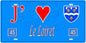 Plaque métal décorative  J' ❤️ Le Loiret (45)