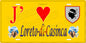 Plaque métal décorative 15 x 30 cm jaune J' ❤️ Loreto-di-Casinca Canton de Casinca-Fumalto Haute-Corse