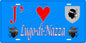 Plaque métal décorative 15 x 30 cm bleu J' ❤️ Lugo di Nazza Canton de Fiumorbo-Castello Haute-Corse