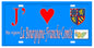 Plaque métal décorative Région Bourgogne Franche Comté I love ma région