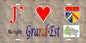 Plaque métal décorative 15 x30 cm mur antique J' ❤️ la région Grand-Est