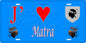 Plaque métal décorative 15 x 30 cm bleu J' ❤️ Matra Canton de Ghisonaccia Haute-Corse