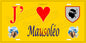 Plaque métal décorative 15 x 30 cm jaune J' ❤️ Mausoléo Canton de l'Île-Rousse Haute-Corse