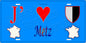 Plaque métal décorative 15x30 cm bleu J' ❤️Metz carte