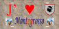 Plaque métal décorative 15 x 30 cm mur antique J' ❤️ Montegrosso Canton de Calvi Haute-Corse