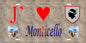 Plaque métal décorative 15 x 30 cm mur antique J' ❤️ Monticello Canton de l'Île-Rousse Haute-Corse
