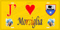 Plaque métal décorative 15 x 30 cm jaune J' ❤️ Morsiglia Canton du Cap Corse Haute-Corse