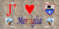Plaque métal décorative 15 x 30 cm mur antique J' ❤️ Morsiglia Canton du Cap Corse Haute-Corse