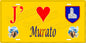 Plaque métal décorative 15 x 30 cm jaune J' ❤️ Murato Canton de Biguglia-Nebbio Haute-Corse