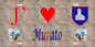 Plaque métal décorative 15 x 30 cm mur antique J' ❤️ Murato Canton de Biguglia-Nebbio Haute-Corse