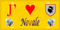 Plaque métal décorative 15 x 30 cm jaune J' ❤️ Novale Canton de la Castagniccia Haute-Corse