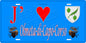 Plaque métal décorative 15 x 30 cm bleu J' ❤️ Olmeta di Capocorso  Canton de Cap Corse Haute-Corse