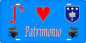 Plaque métal décorative 15 x 30 cm bleu J' ❤️ Patrimonio  Canton du Cap Corse Haute-Corse