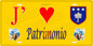 Plaque métal décorative 15 x 30 cm jaune J' ❤️ Patrimonio  Canton du Cap Corse Haute-Corse