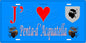 Plaque métal décorative 15 x 30 cm bleu J' ❤️ Penta d'Acquatella  Canton du Cap Corse Haute-Corse