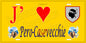 Plaque métal décorative 15 x 30 cm jaune J' ❤️ Pero Casevecchie  Canton de Casinca-Fumalto Haute-Corse