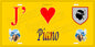 Plaque métal décorative 15 x 30 cm jaune J' ❤️ Piano  Canton de Casinca-Fumalto Haute-Corse